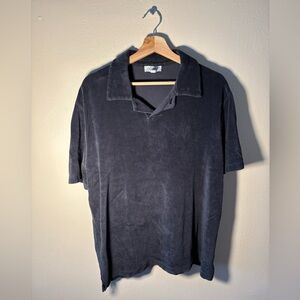 COS Velvet Polo Shirt
